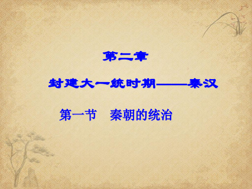 秦朝的统治ppt2 人教版