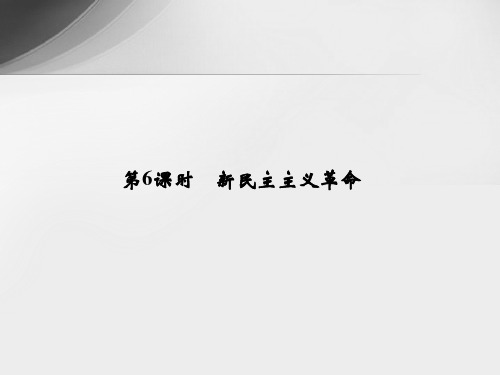 2013届高考历史(人民版)一轮复习课件：1-2-6新民主主义革命
