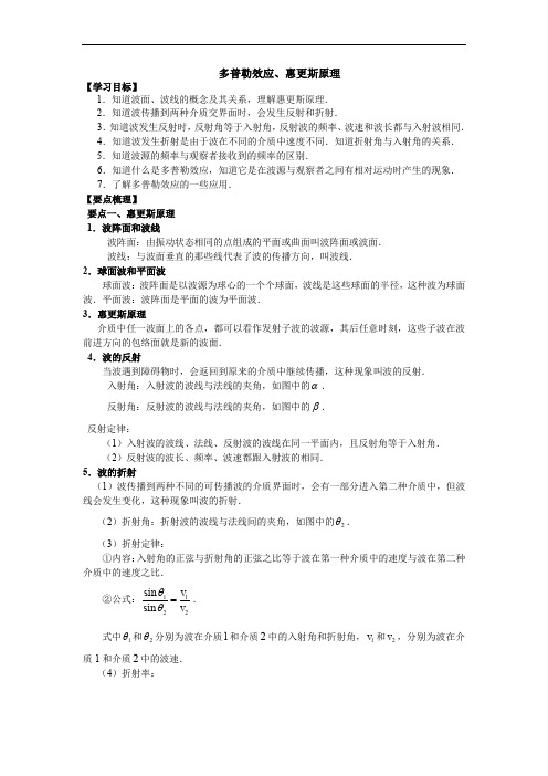 多普勒效应、惠更斯原理