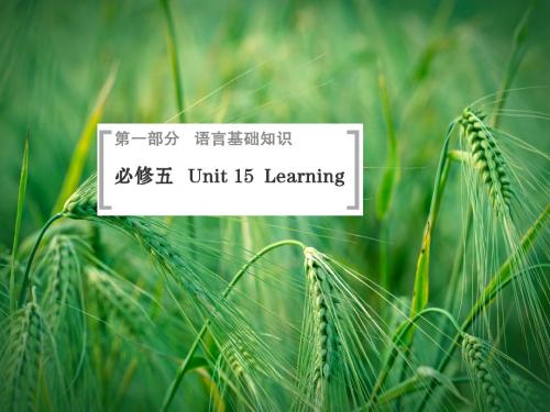 Unit15 Learning课件 北师大版必修5课件