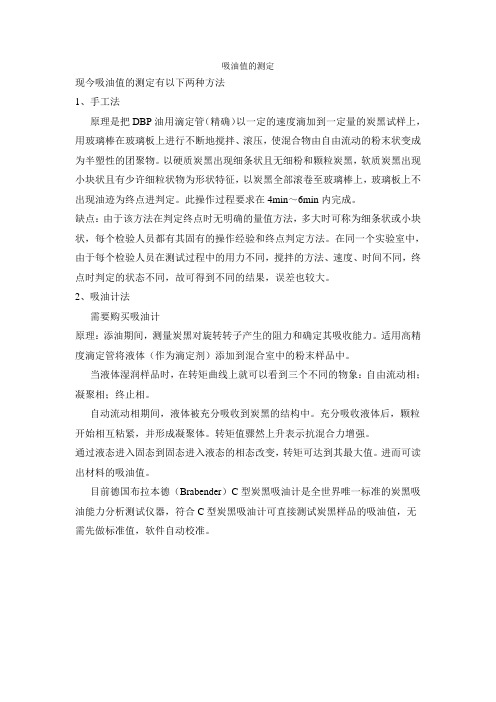 吸油值的测定