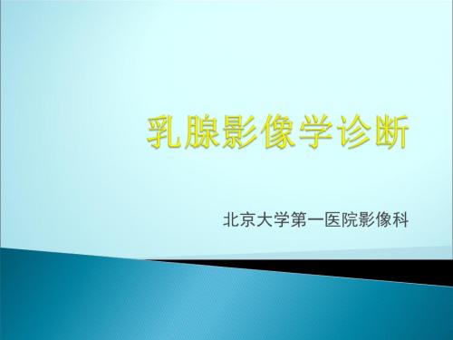 乳腺影像学诊断ppt课件