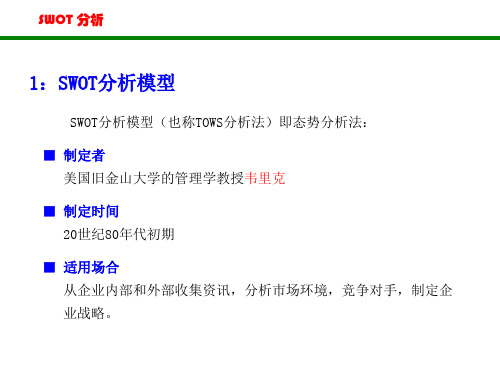 swot分析法非常全面