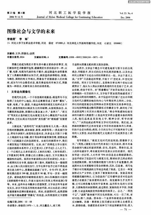 图像社会与文学的未来