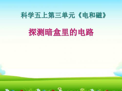 苏教版五年级科学上册3.3探测暗盒里的电路 课件