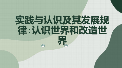 实践与认识及其发展规律认识世界和改造世界