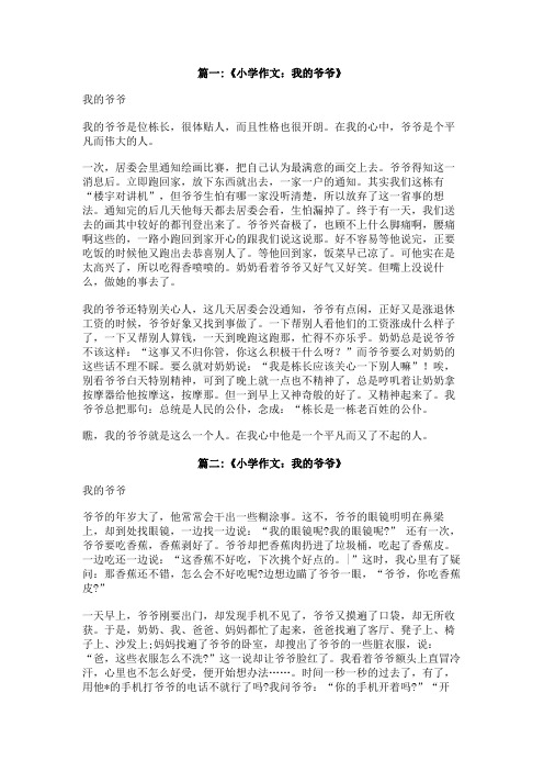 我的爷爷作文300字