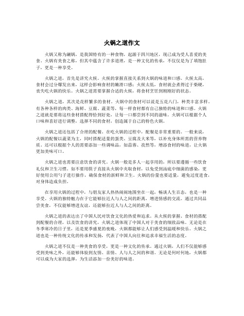 火锅之道作文