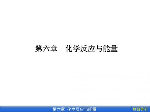 2012《金版新学案》高三一轮(安徽专版)化学(课件 线下作业)：第六章第1讲 化学反应与能量的变化