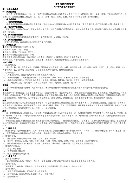 美术欣赏课程内容