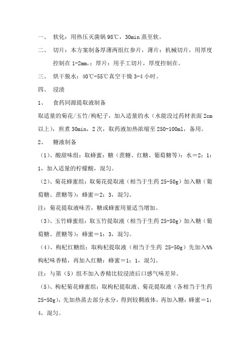 红参片制备方案