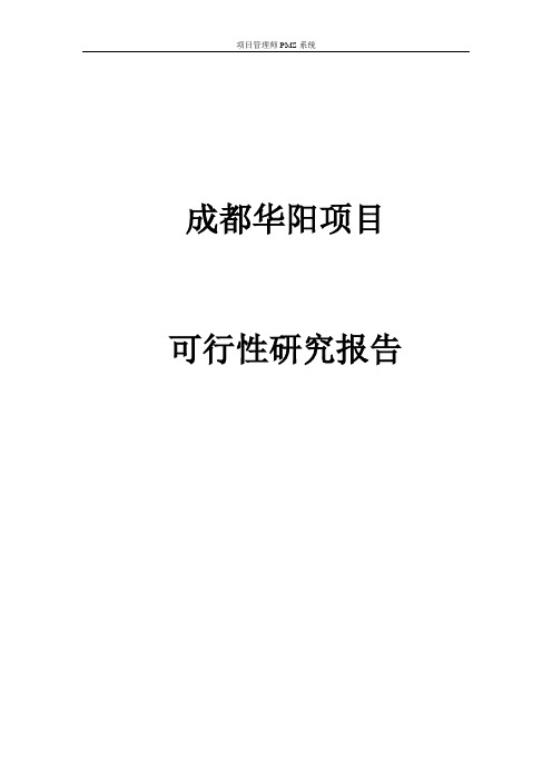 成都华阳项目可行性研究报告
