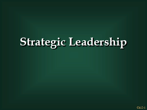 Strategic Leadership