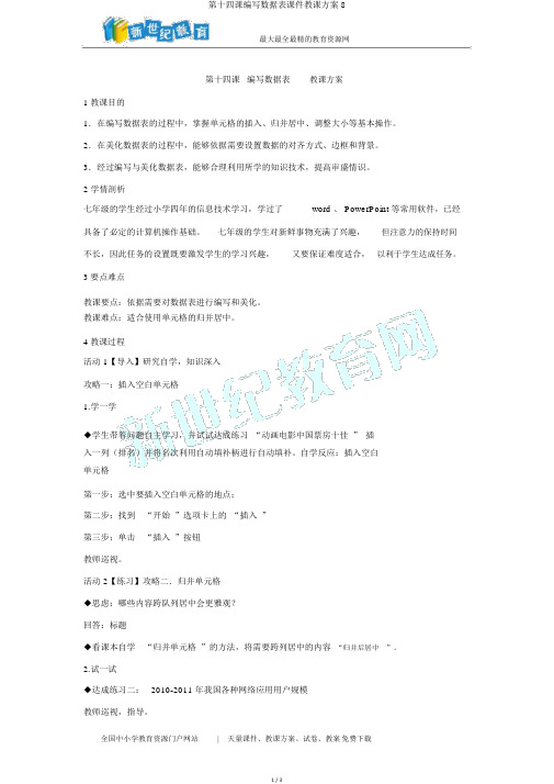 第十四课编辑数据表课件教案8