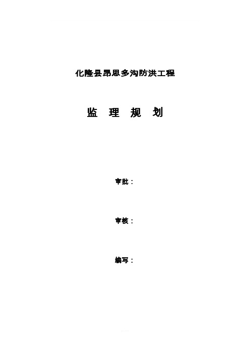 完整版防洪监理规划