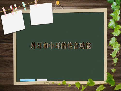 外耳和中耳的传音功能