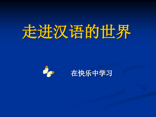 走进汉语的世界ppt10