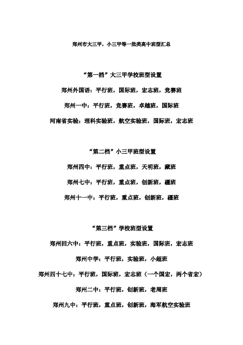 郑州学校分类