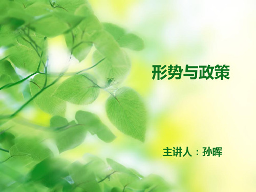 形势与政策试讲课件