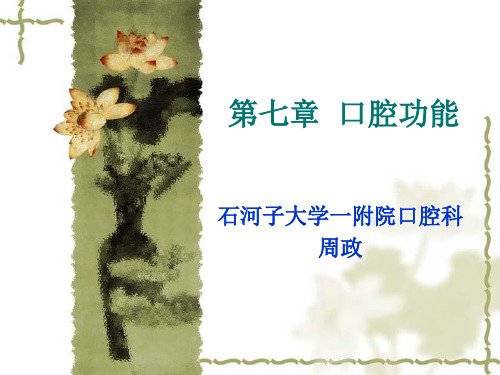 第七章  口腔功能讲解