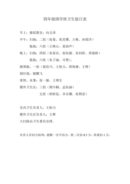 班级卫生