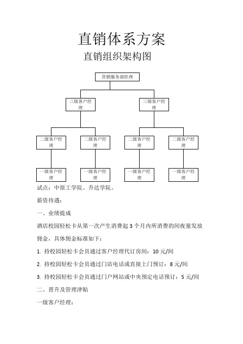 直销体系方案1