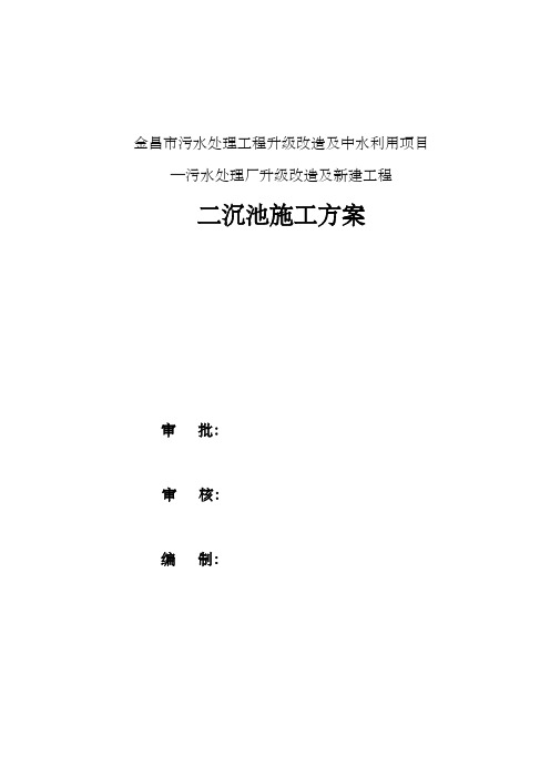 二沉池施工方案