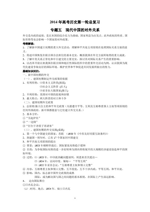 现代中国的对外关系