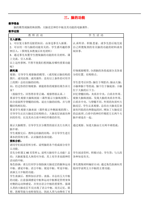 冀教初中生物七下《4第4章 合理用脑 高效学习》word教案 (7)