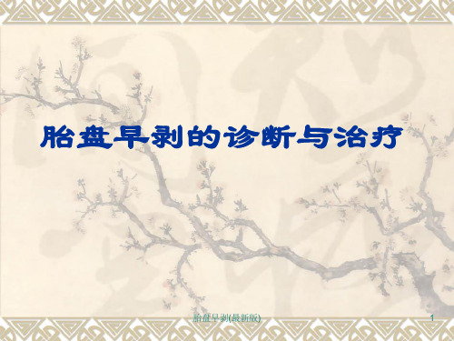 胎盘早剥(最新版)
