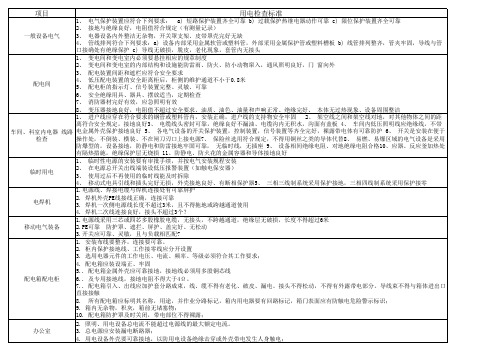电气安全检查标准