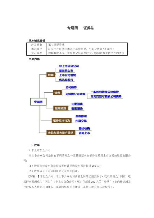 注册会计师-经济法-专题四 证券法(10页)