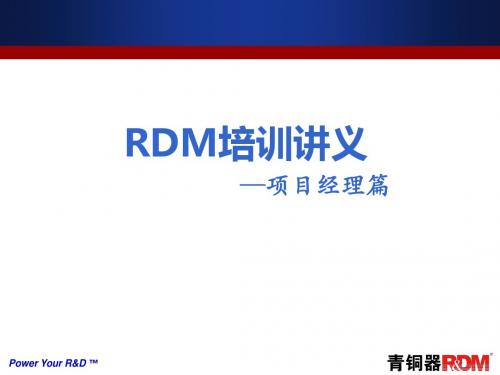 02 RDM操作培训教材(项目经理)