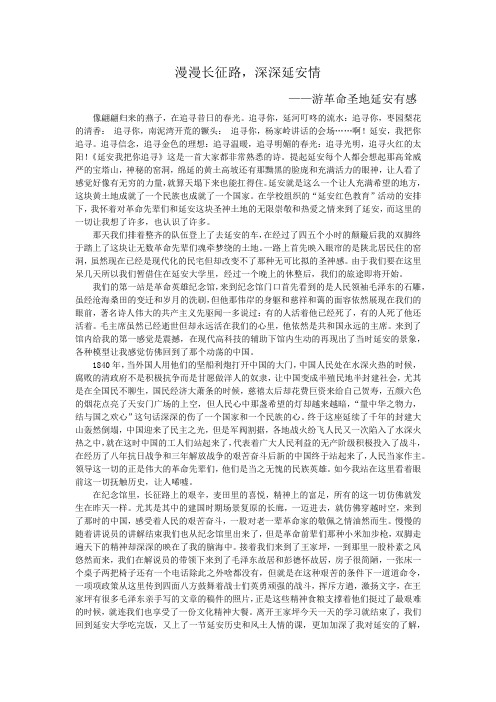 漫漫长征路,深深延安情