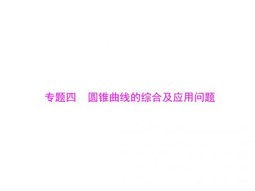南方新课堂高考数学文科一轮总复习配套课件专题四 圆锥曲线的综合及应用问题