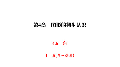 华师大版七年级上册数学练习课件-第4章 图形的初步认识-4.6 1角