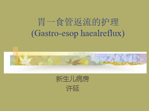 胃-食管返流的护理