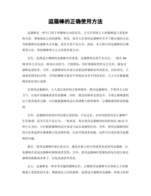 逗猫棒的正确使用方法