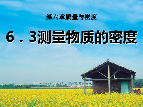 《测量物质的密度》质量与密度7-人教版八年级物理上册PPT课件