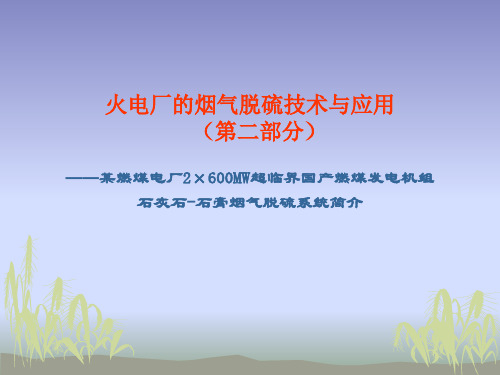 e-火电厂烟气脱硫技术与应用(之二-石灰石-石膏法系统简介)