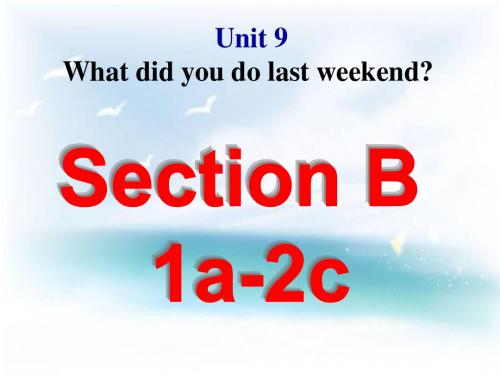 2013版新目标英语七年级下册unit12_What_did_you_do_last_weekend_Section_B