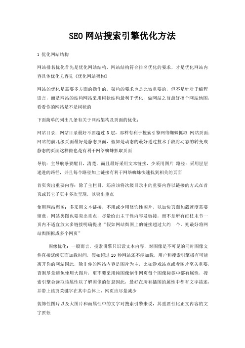 SEO网站搜索引擎优化方法