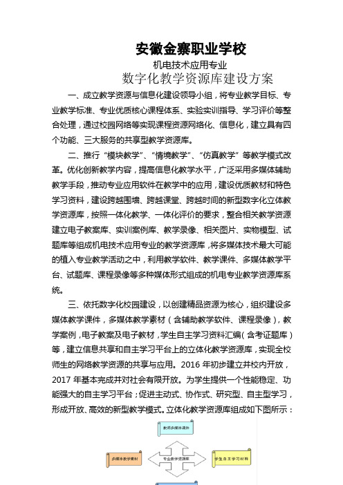 数字化教学资源建设方案
