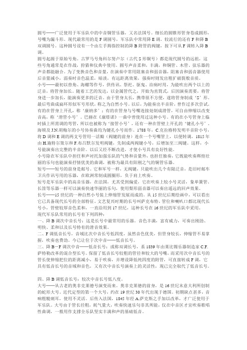 军乐队各个部件.