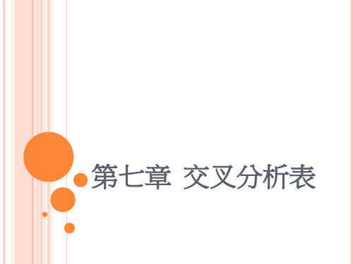 建立枢纽分析表、百分比