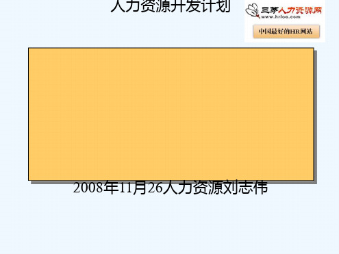某公司人力资源开发计划
