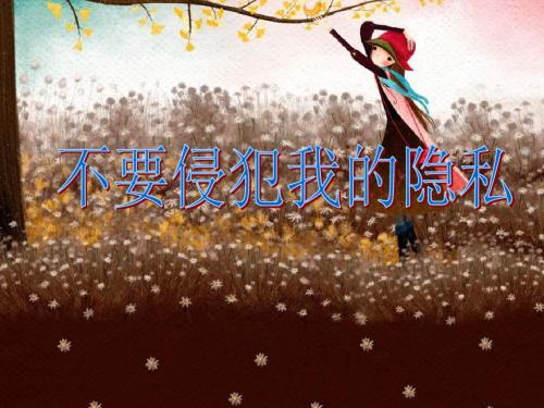 《不要侵犯我的隐私》课件 (1)