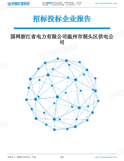 国网浙江省电力有限公司温州市洞头区供电公司-招投标数据分析报告