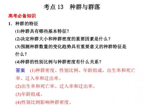 2012届高考生物第二轮考前冲刺专题复习课件24