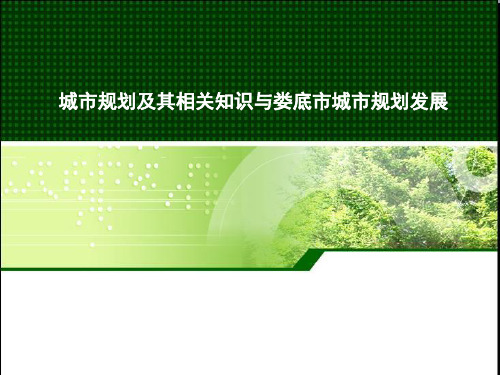 湖南娄底XXXX-2020年城市规划讲座